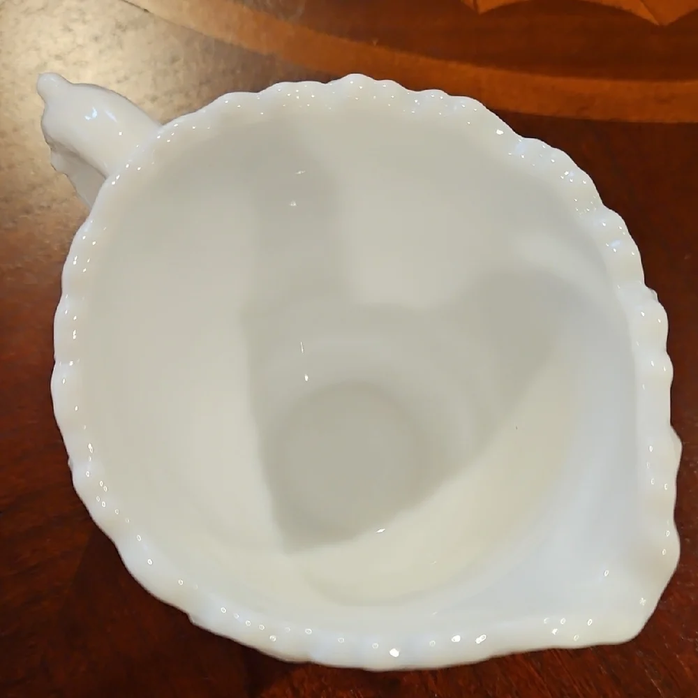 Westmoreland Bramble Pattern Milk Glass Open Sugar & Creamer, Set of 2